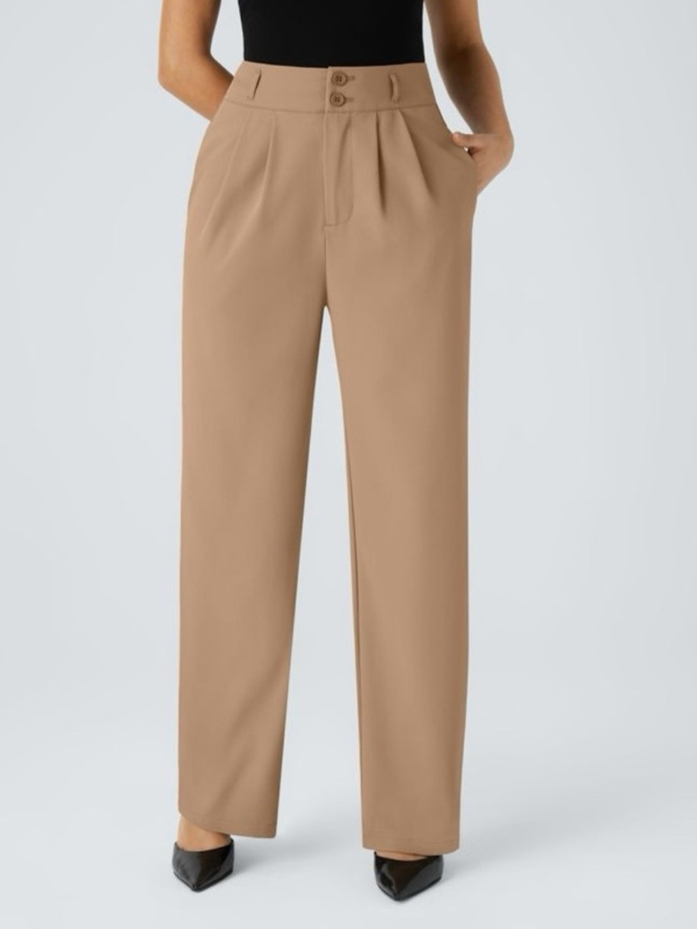 Halara Flex Tan High Rise Work Pants Size Medium